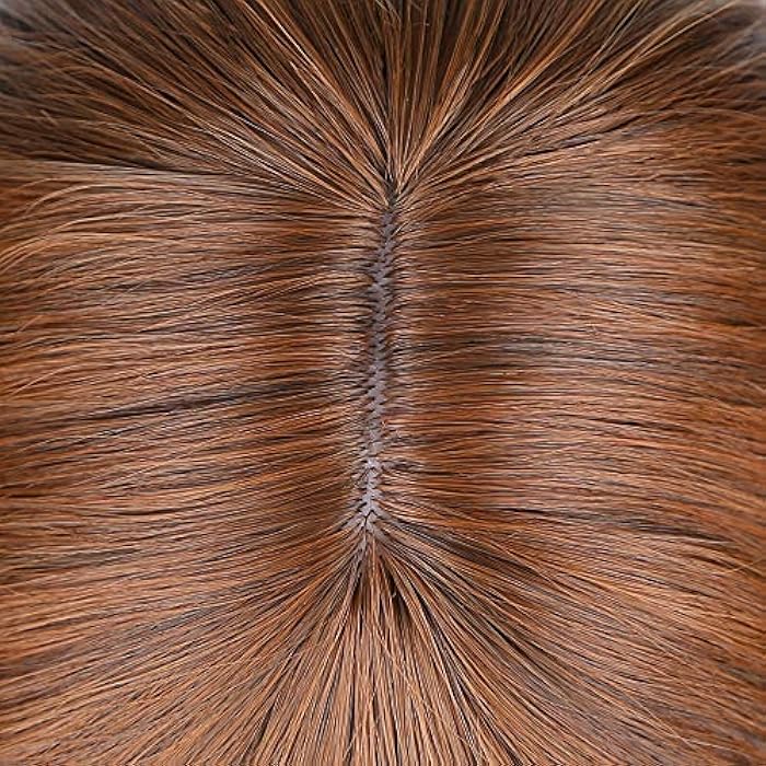 DILLARDS Izhenwo Short Curly Wavy Bob Wigs For Women Black Wig With Bangs Shoulder Length Synthetic Heat Resistant Fiber Wigs (Mixed Brown) - Image 2